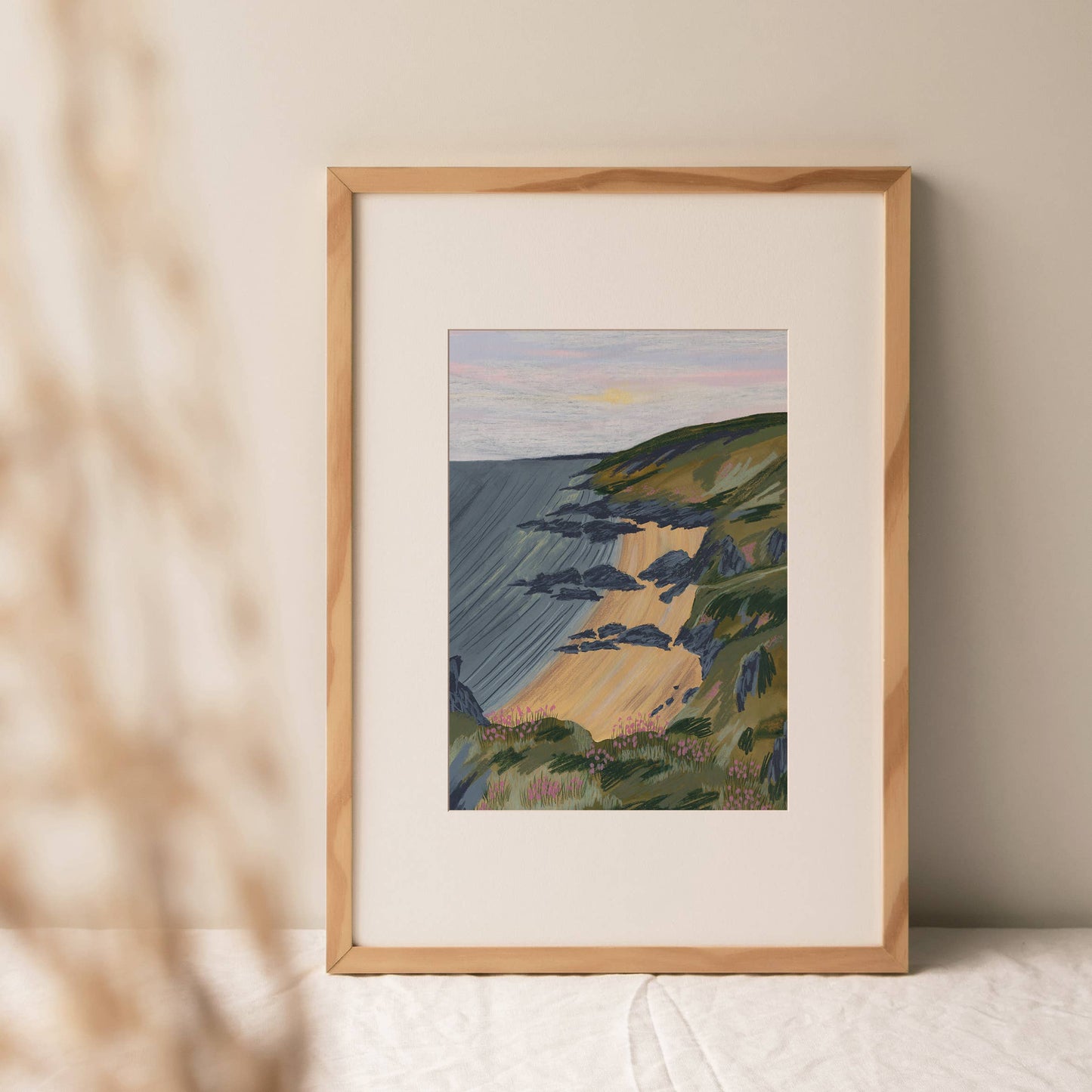 Joy Jen Studio - Whitsand Bay, Cornwall - A4 Art Print