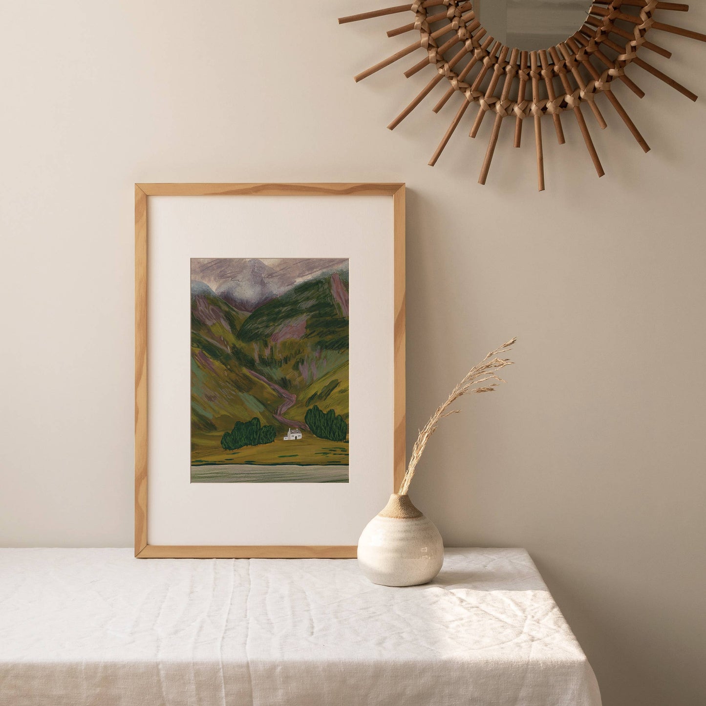 Joy Jen Studio - Glencoe In Late Summer, Scottish Highlands - A4 Art Print