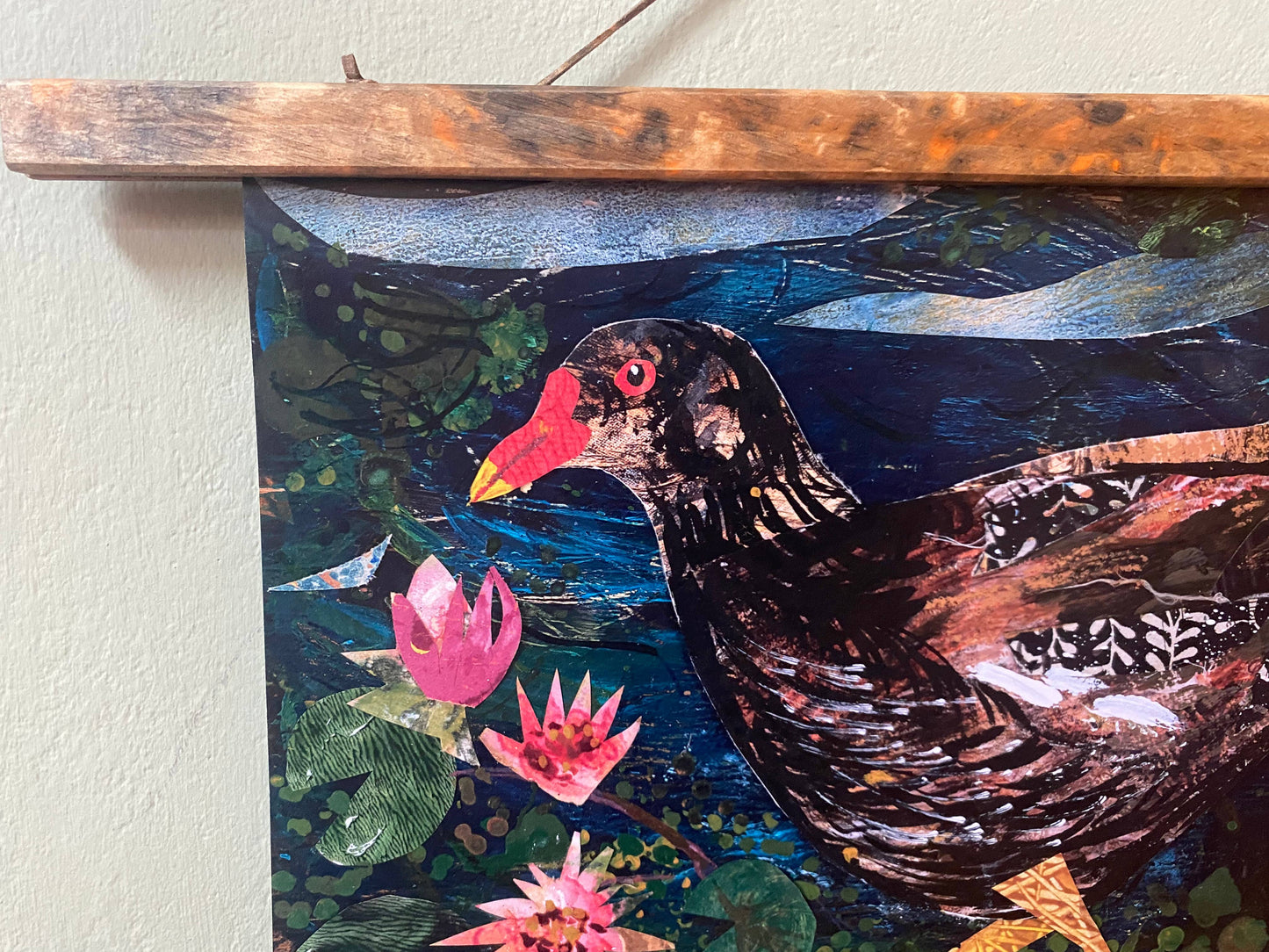 Clare O’Neill Artworks - A3 Moorhen nest art print