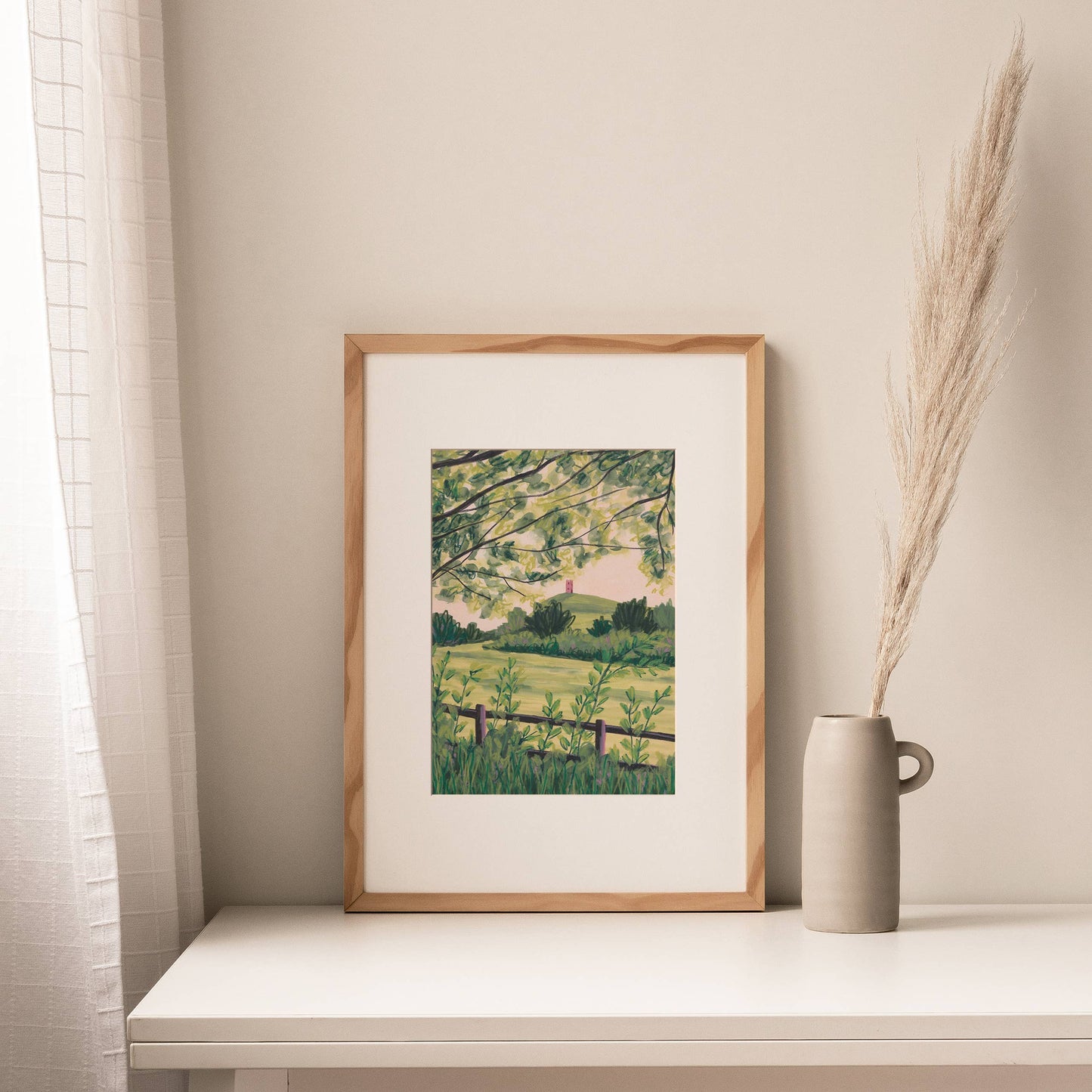 Joy Jen Studio - Glastonbury Tor, Somerset - A4 Art Print