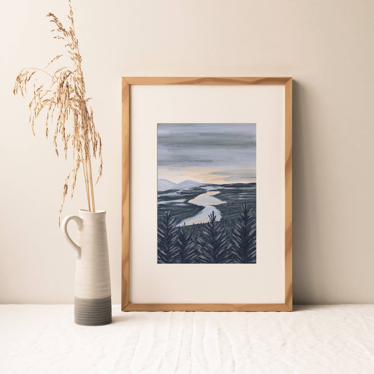 Joy Jen Studio - Loch Garry, Lochaber, Scotland - A4 Art Print