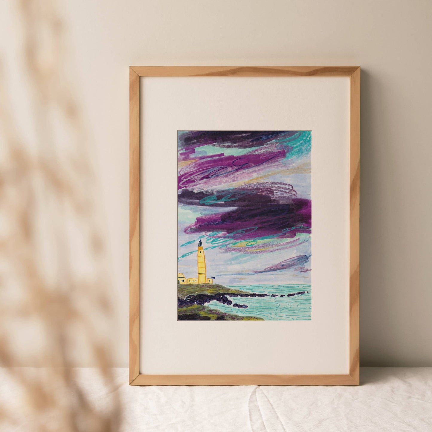 Joy Jen Studio - Corsewall Lighthouse, Dumfries and Galloway - A4 Art Print