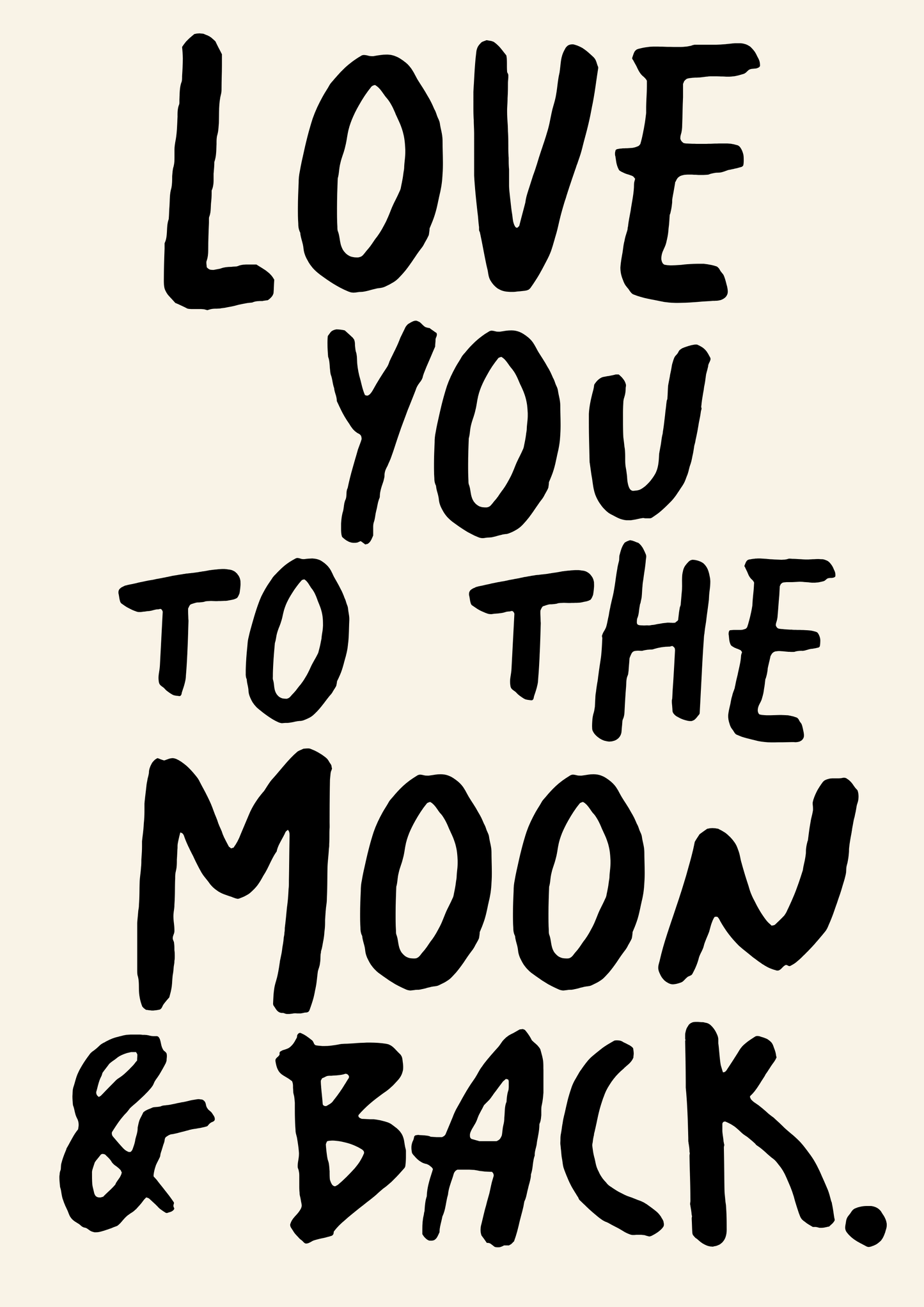 Blue Iris Designs Co - Love you to the moon & back print