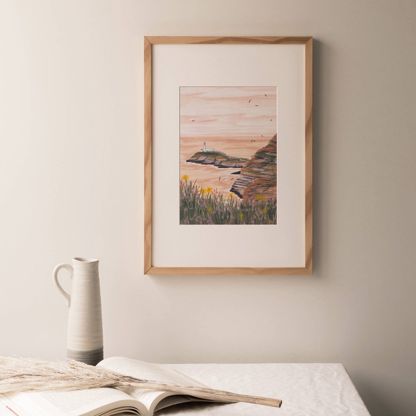 Joy Jen Studio - Ynys Lawd (South Stack) Cliffs, Anglesey - A4 Art Print