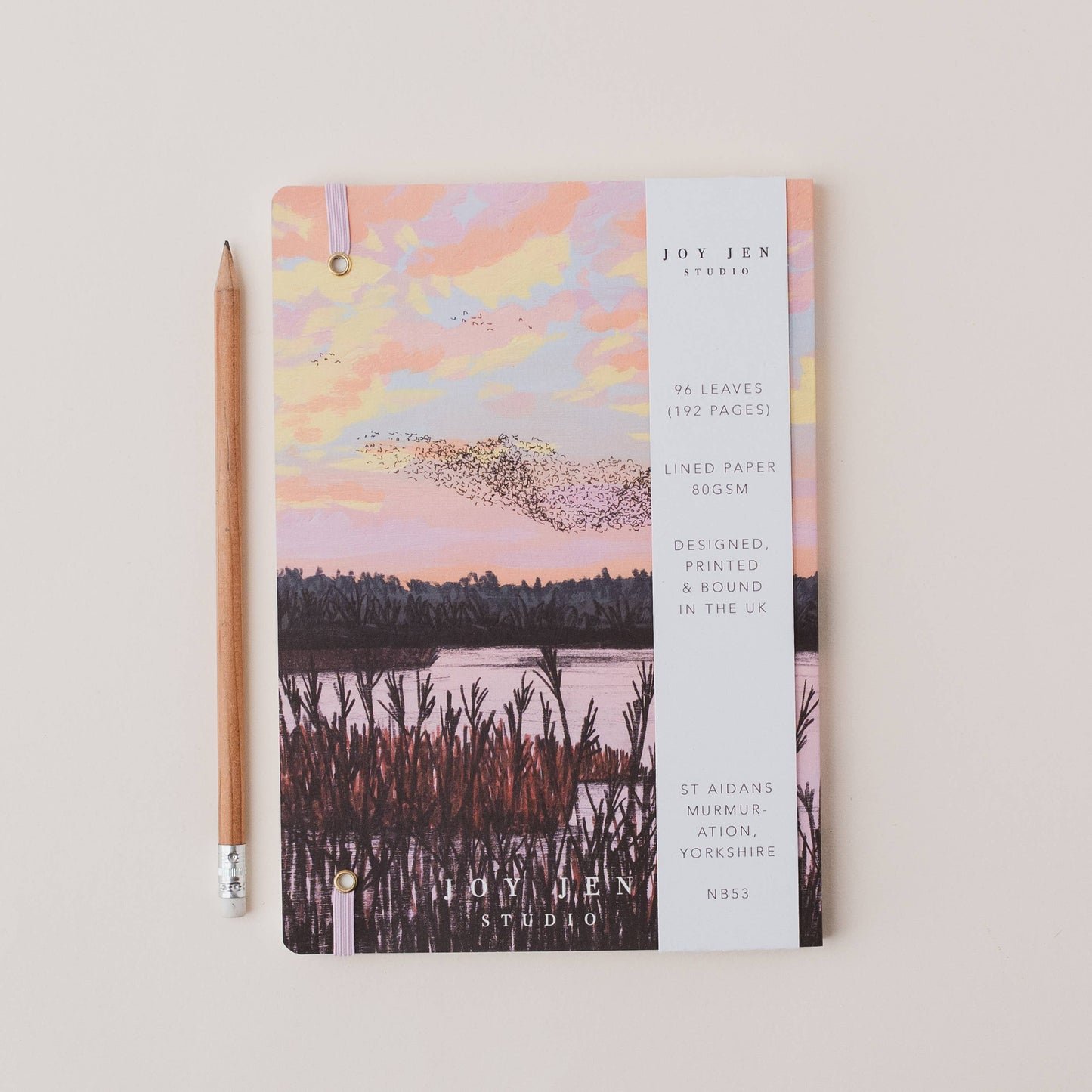 Joy Jen Studio - Starling Murmuration, Yorkshire Nature Reserve - A5 Notebook