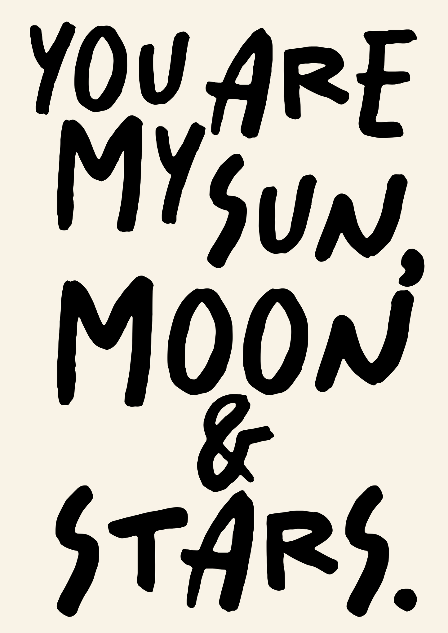 Blue Iris Designs Co - You are my sun, moon & stars print