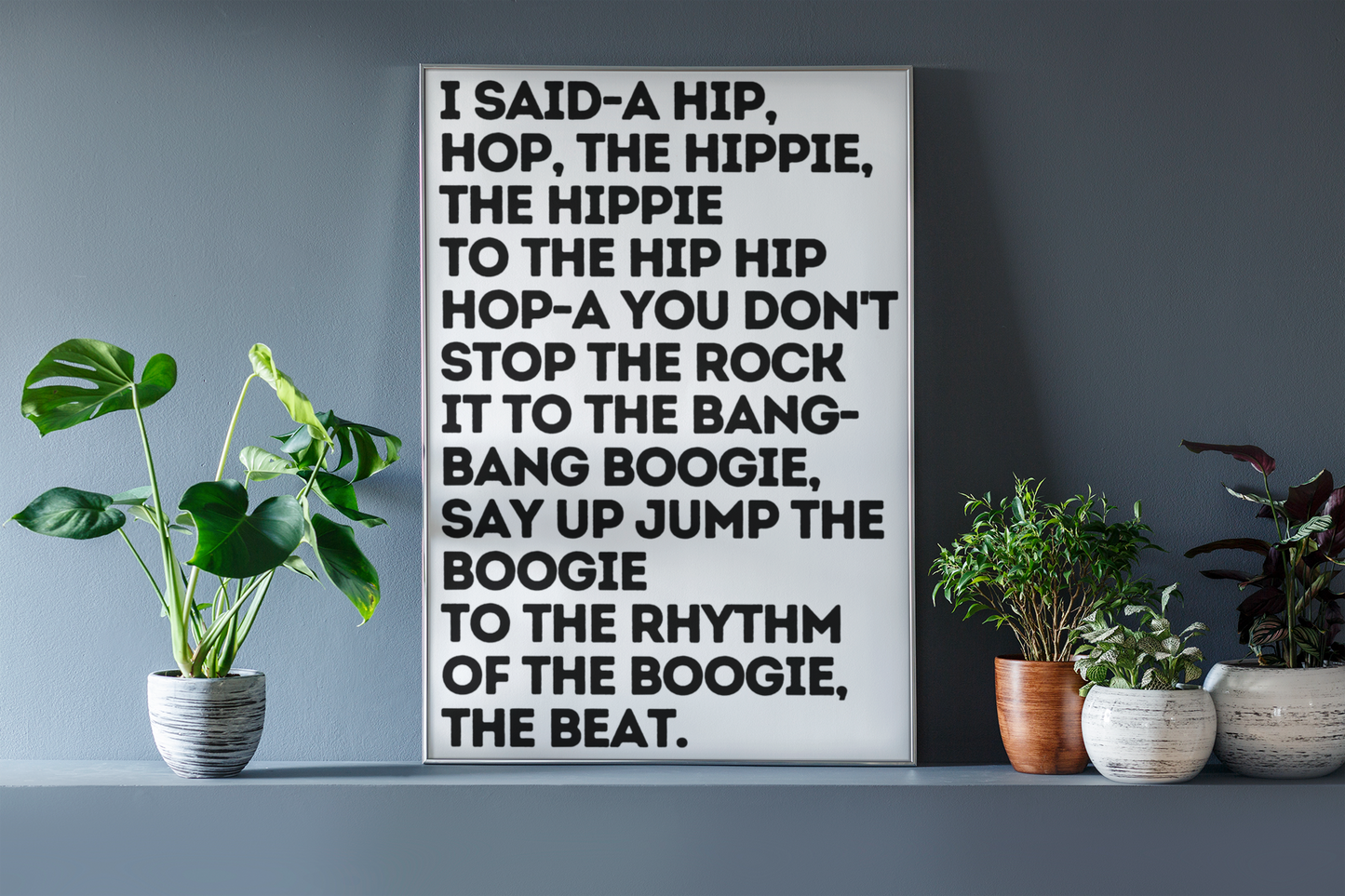 Blue Iris Designs Co - Rappers Delight Lyrics Print