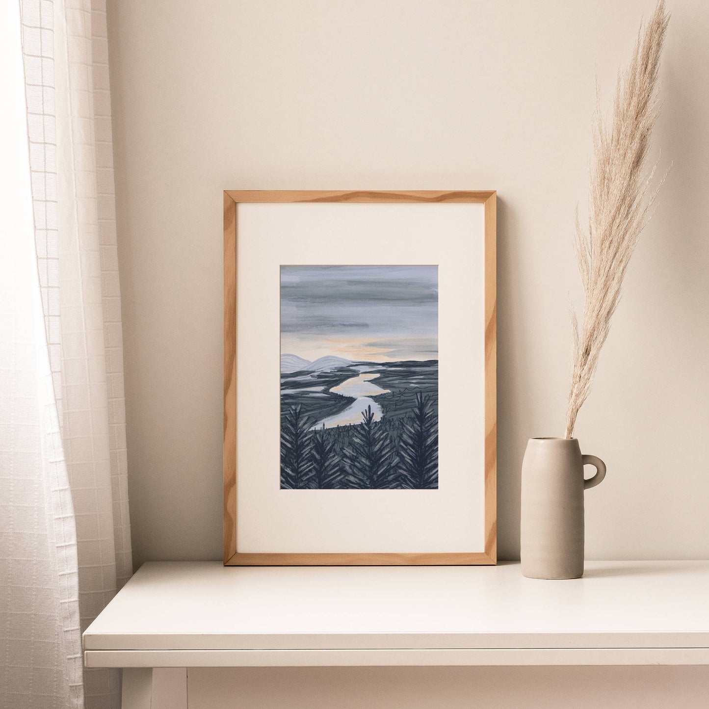 Joy Jen Studio - Loch Garry, Lochaber, Scotland - A4 Art Print