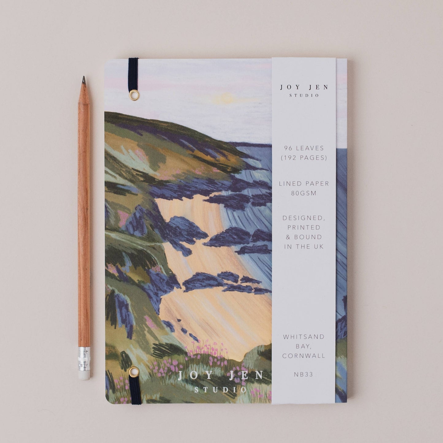 Joy Jen Studio - Whitsand Bay, Cornwall - A5 Notebook