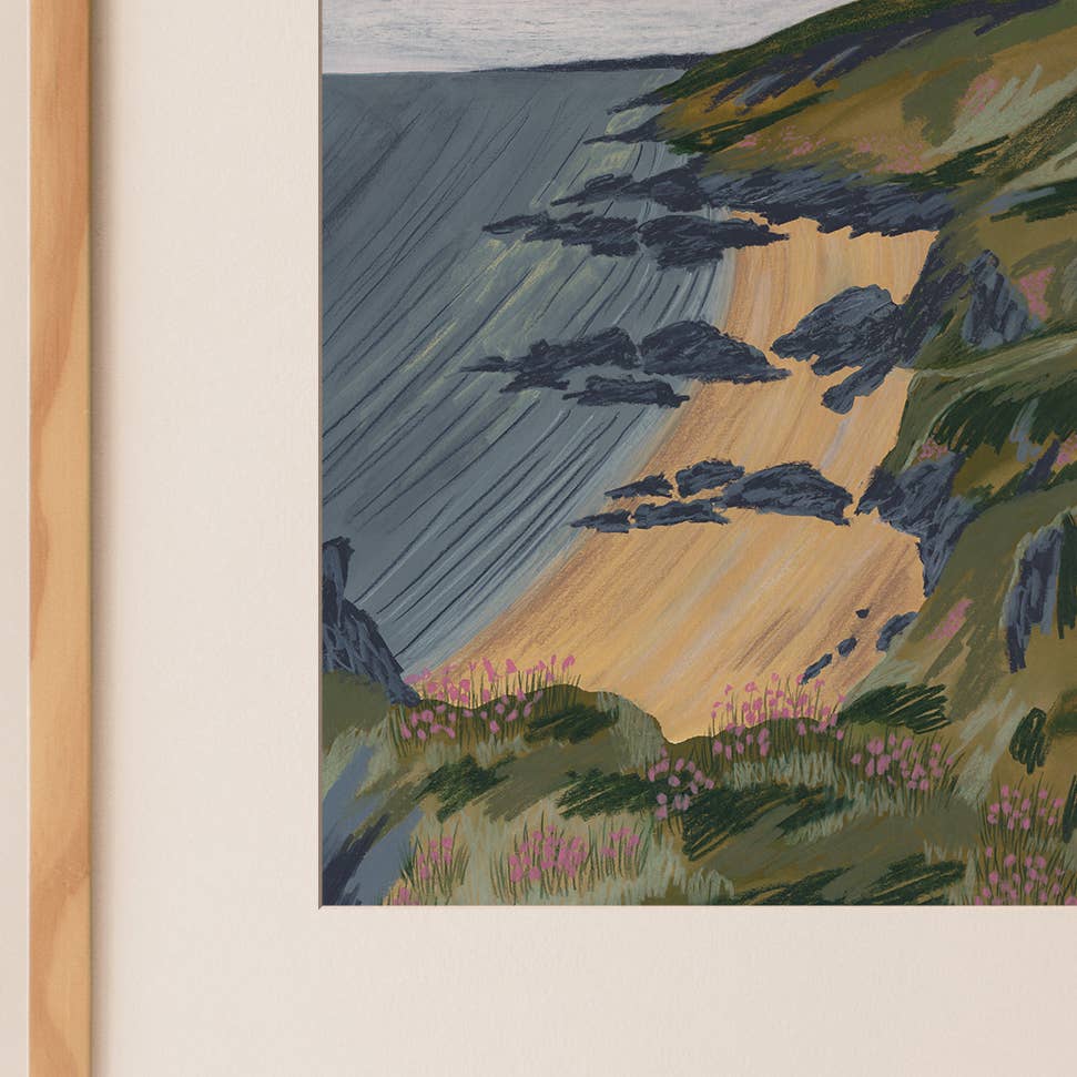 Joy Jen Studio - Whitsand Bay, Cornwall - A4 Art Print