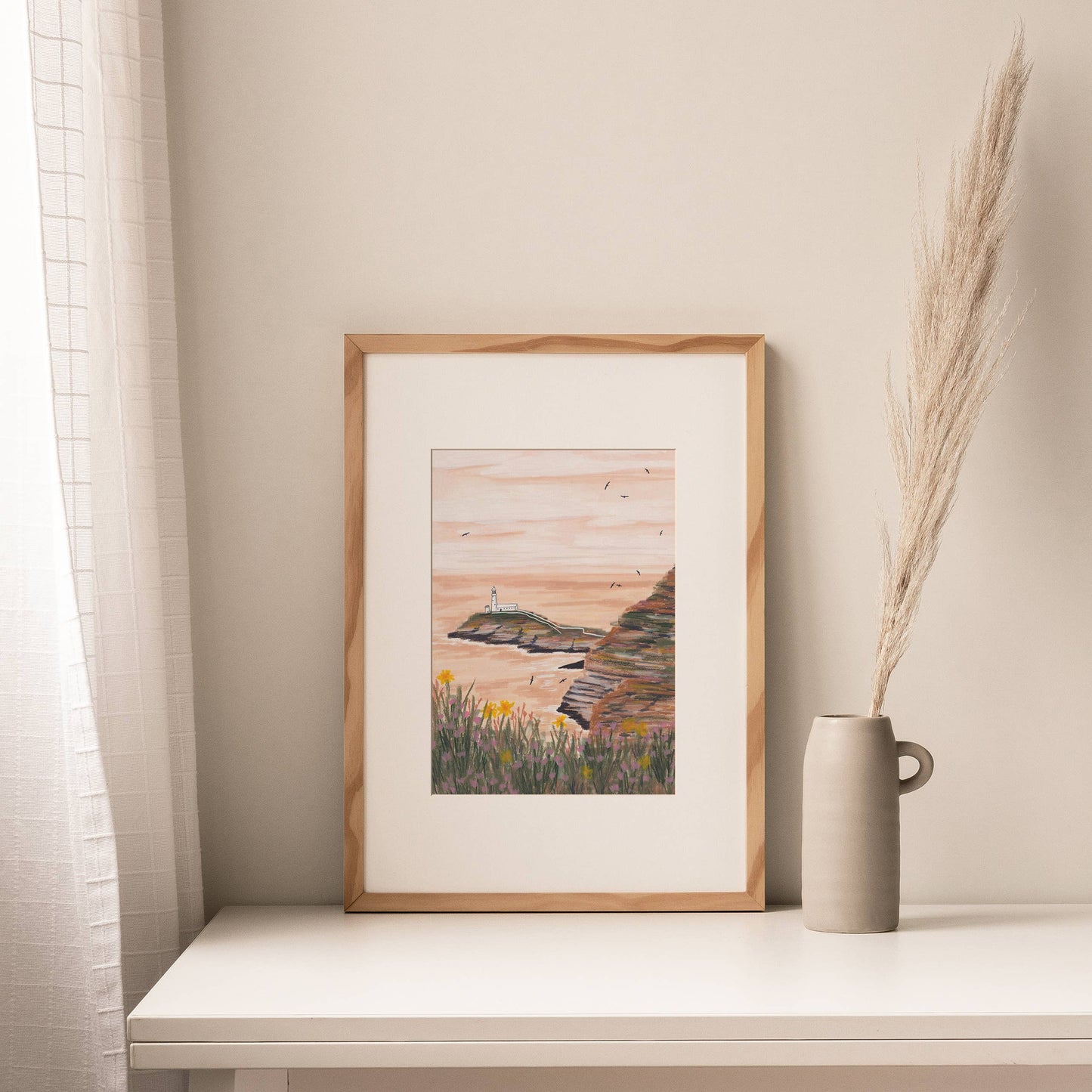 Joy Jen Studio - Ynys Lawd (South Stack) Cliffs, Anglesey - A4 Art Print