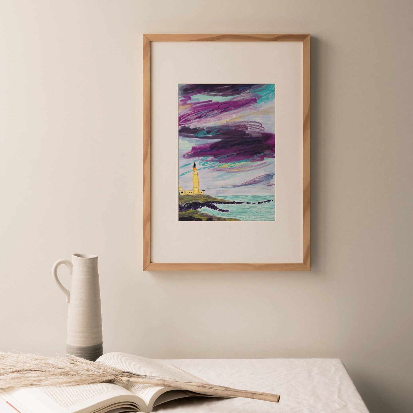 Joy Jen Studio - Corsewall Lighthouse, Dumfries and Galloway - A4 Art Print