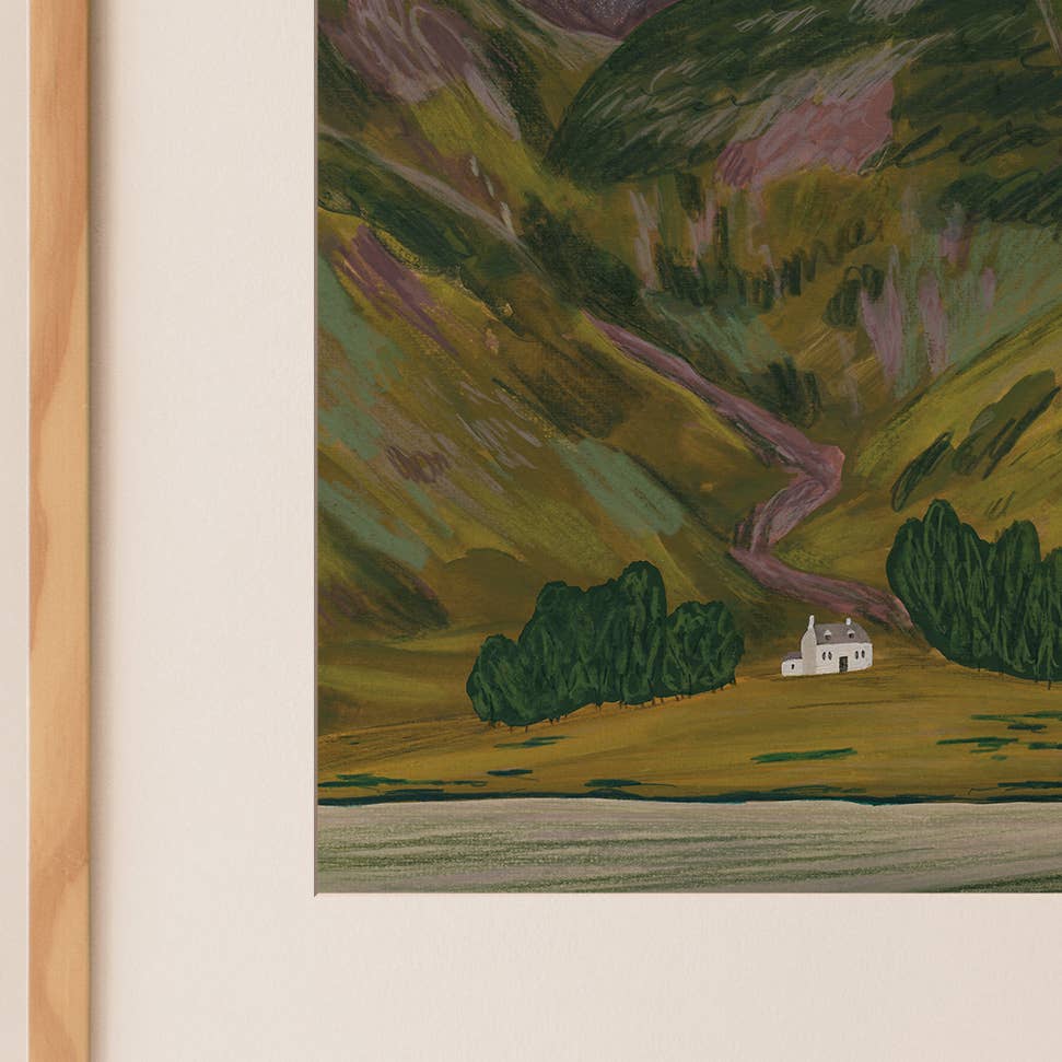 Joy Jen Studio - Glencoe In Late Summer, Scottish Highlands - A4 Art Print