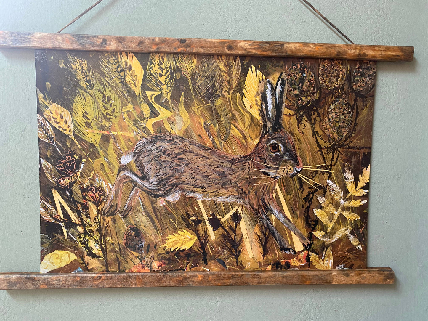 Clare O’Neill Artworks - A3 Hare in the wheatfields art print