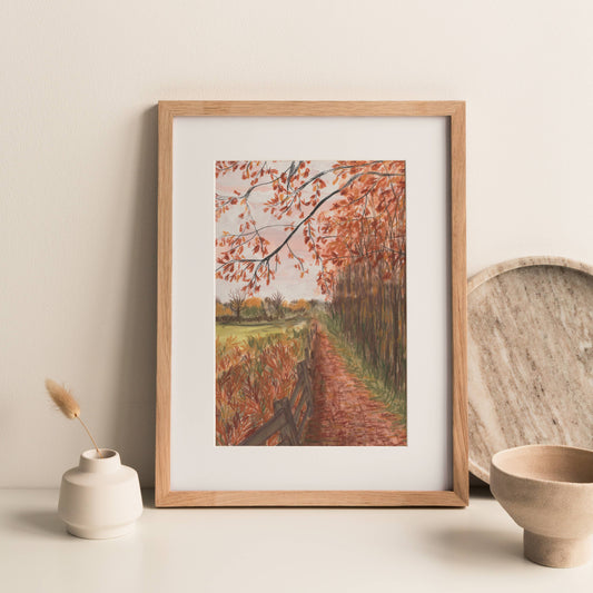 Joy Jen Studio - British Autumn Walk - A4 Art Print