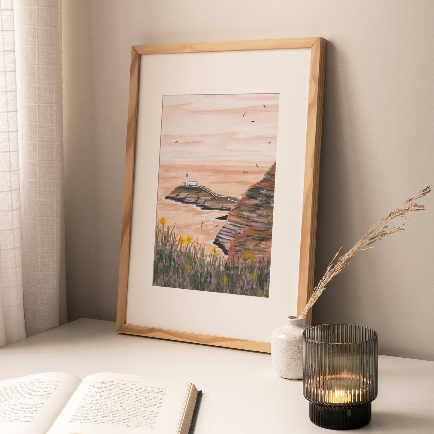 Joy Jen Studio - Ynys Lawd (South Stack) Cliffs, Anglesey - A4 Art Print
