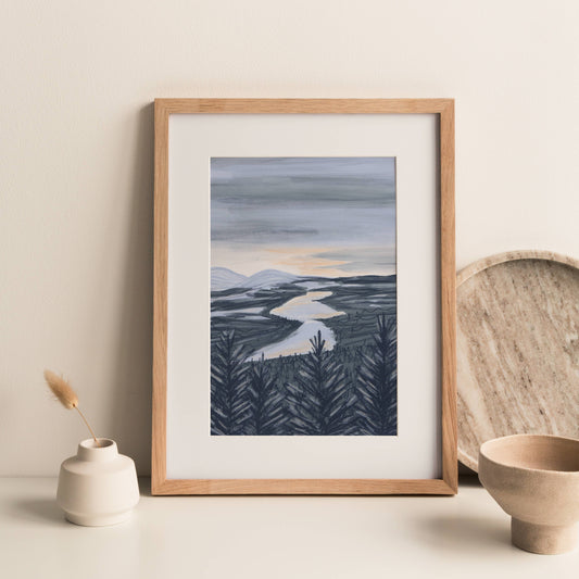 Joy Jen Studio - Loch Garry, Lochaber, Scotland - A4 Art Print