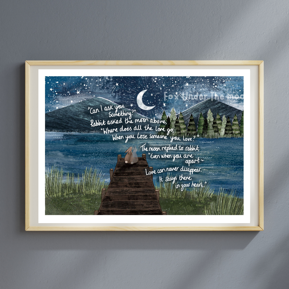 Fox Under The Moon - A4 Art Print ~ Apart