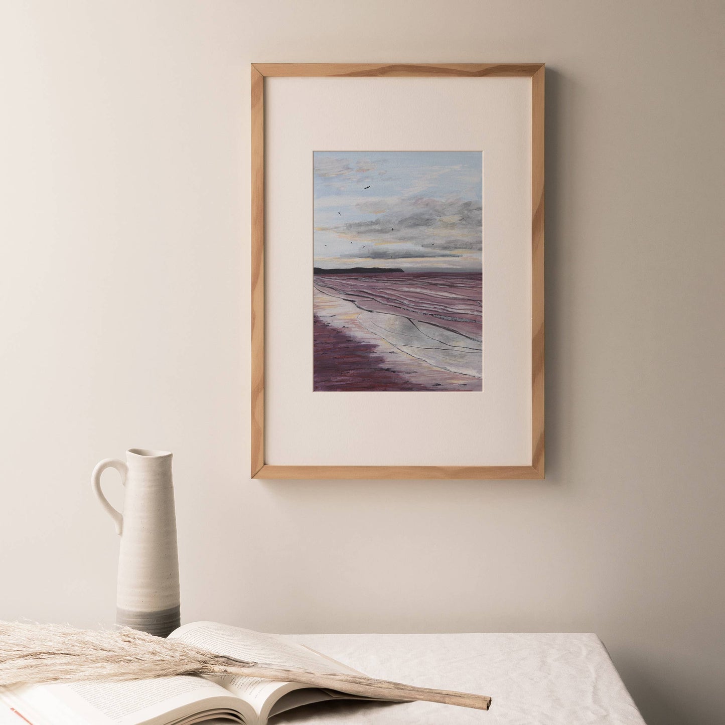 Joy Jen Studio - Whitby Beach, Yorkshire - A4 Art Print