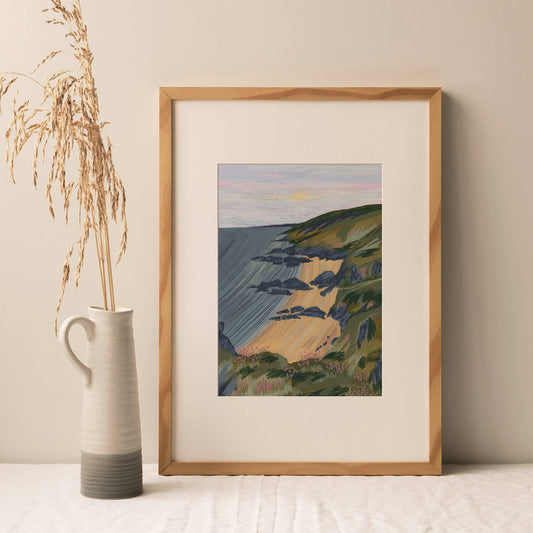 Joy Jen Studio - Whitsand Bay, Cornwall - A4 Art Print