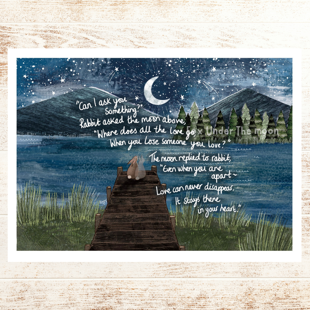 Fox Under The Moon - A4 Art Print ~ Apart