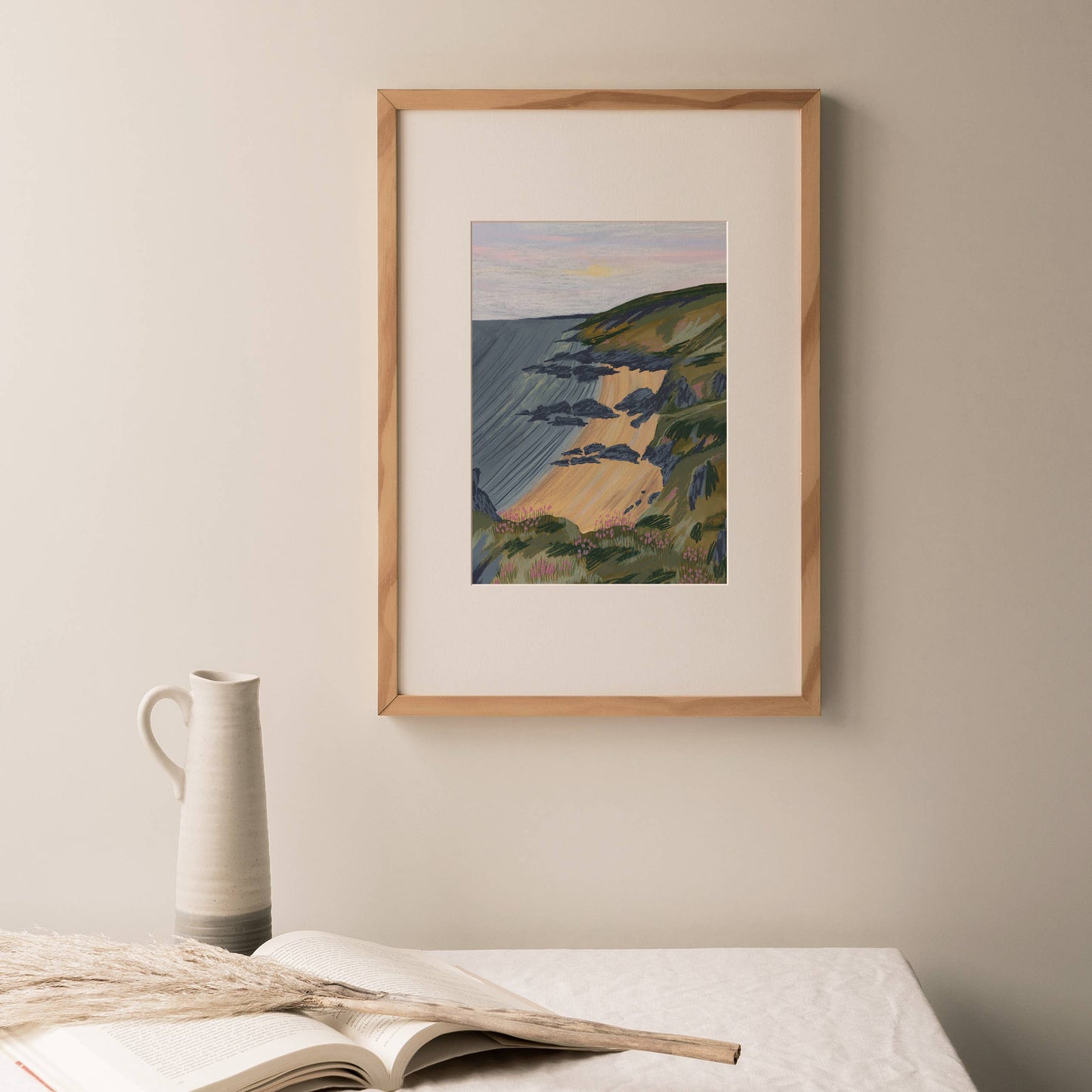 Joy Jen Studio - Whitsand Bay, Cornwall - A4 Art Print