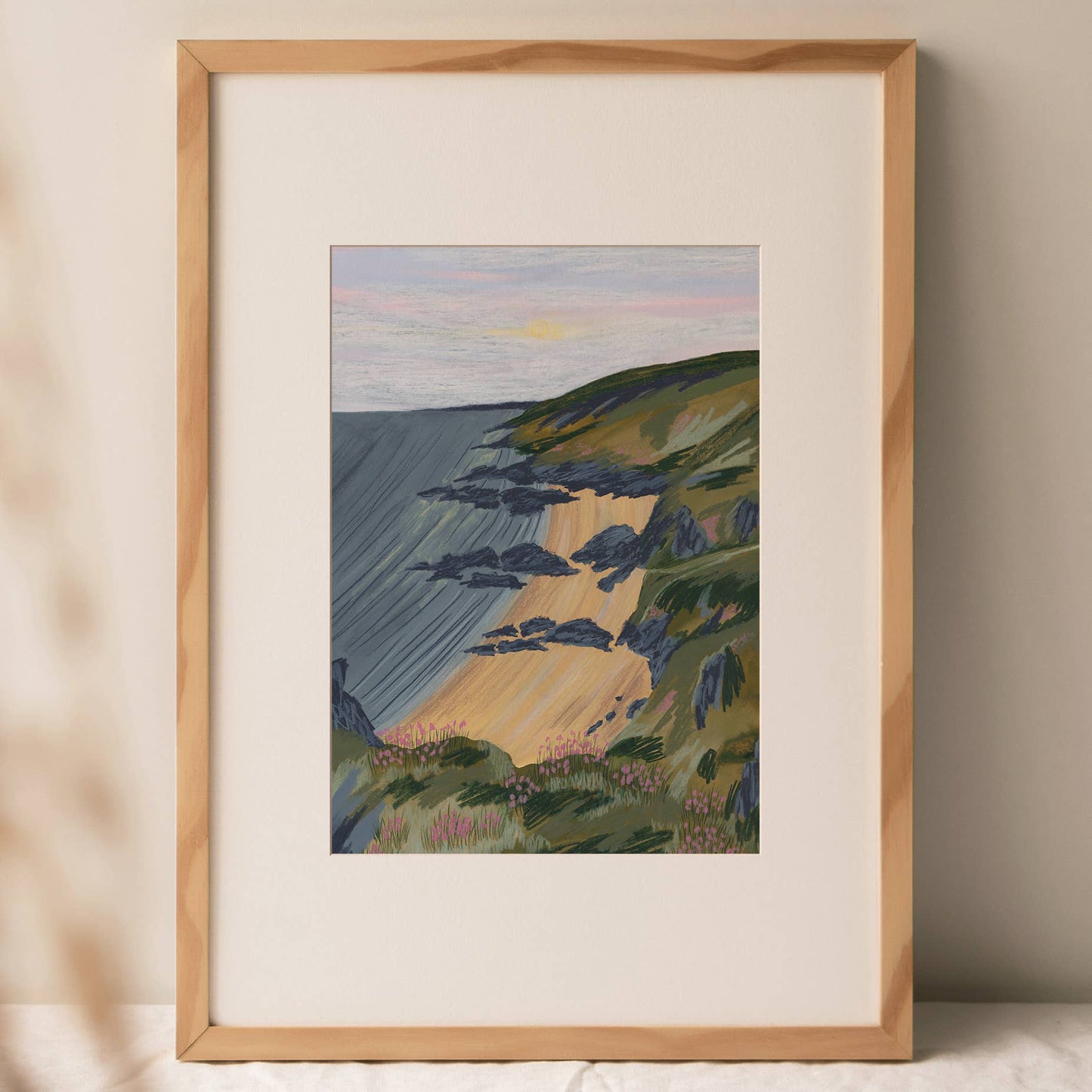 Joy Jen Studio - Whitsand Bay, Cornwall - A4 Art Print